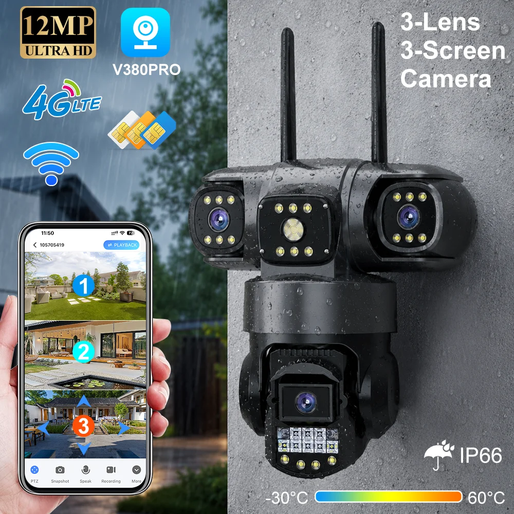 Night Vision Camera Wifi 4G - V380 Pro 4G Уличная Водонепроницаемая Камера