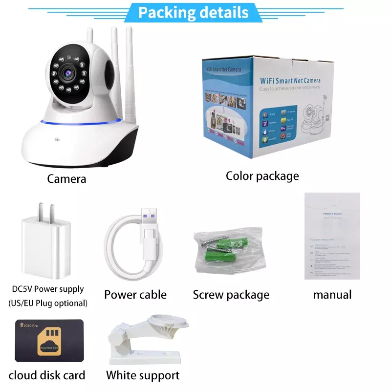 Night Vision Camera Wifi 4G - Беспроводная IP-камера для помещений с разрешением