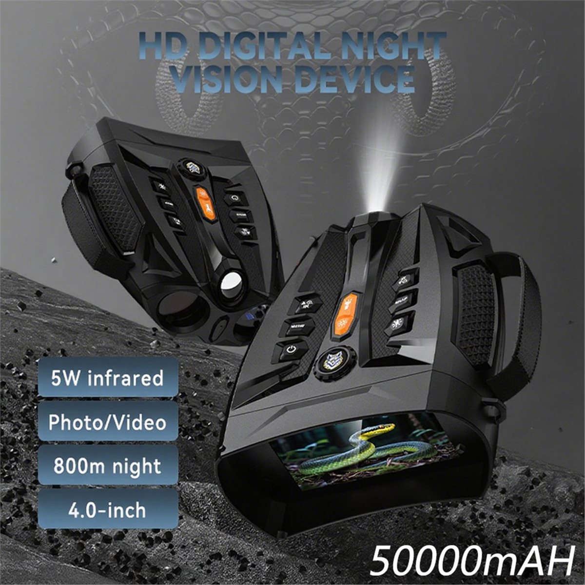 Digital Night Vision Binoculars 4K - Бинокль ночного видения STOCK-4.0 с 4-дюймовым