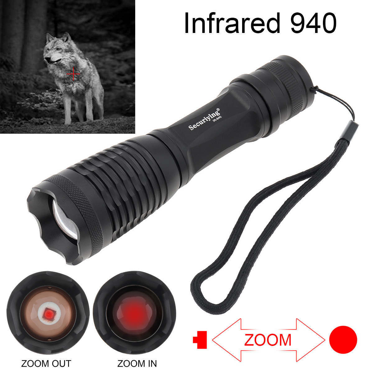 Ir Illuminator 850Nm Flashlight - Фонарик SecurityIng нм, нм, с функцией