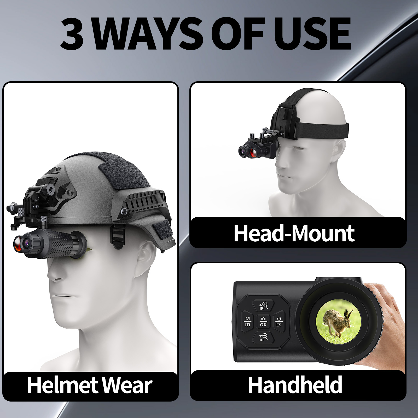Night Vision Monocular 8X - Портативный монокулярный прибор ночного видения, компенсация