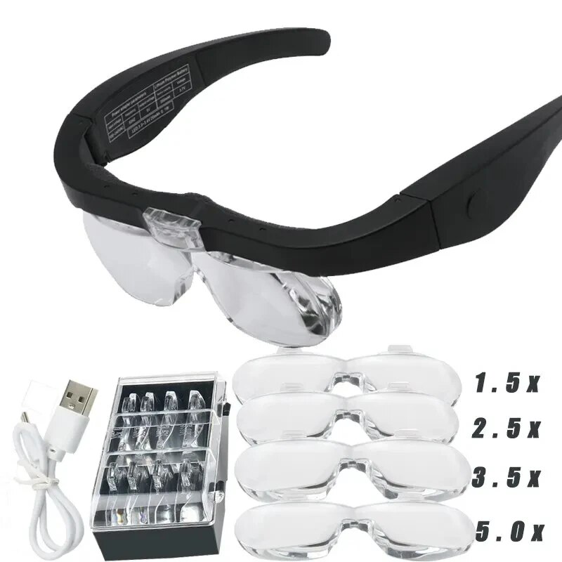 Night Vision Goggles Head Mounted - Увеличительные очки на голову с 2-светодиодной