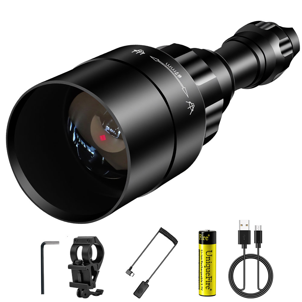 Ir Illuminator 850Nm Flashlight - UniqueFire 1605 67 мм объектив ИК