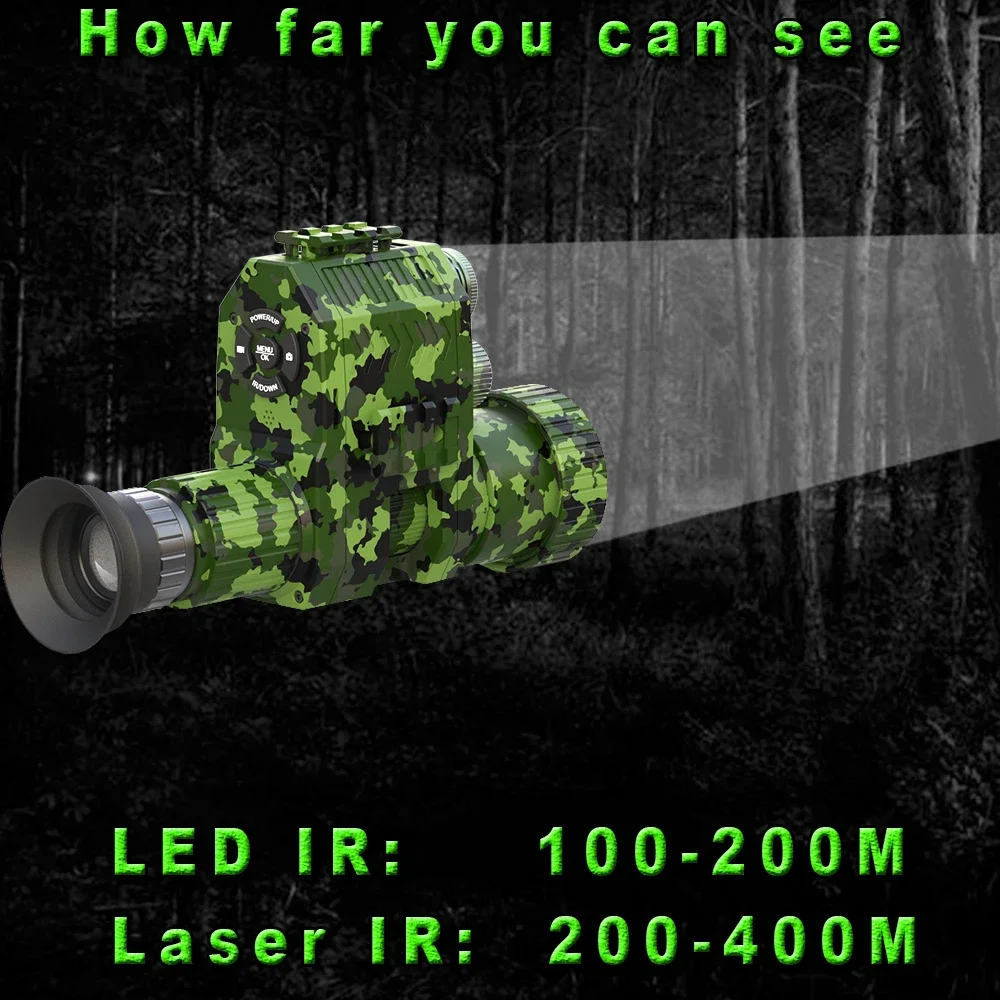 Megaorei NK007plus 200-400M Мо – обзор и цена Night Vision Scope 4X Digital