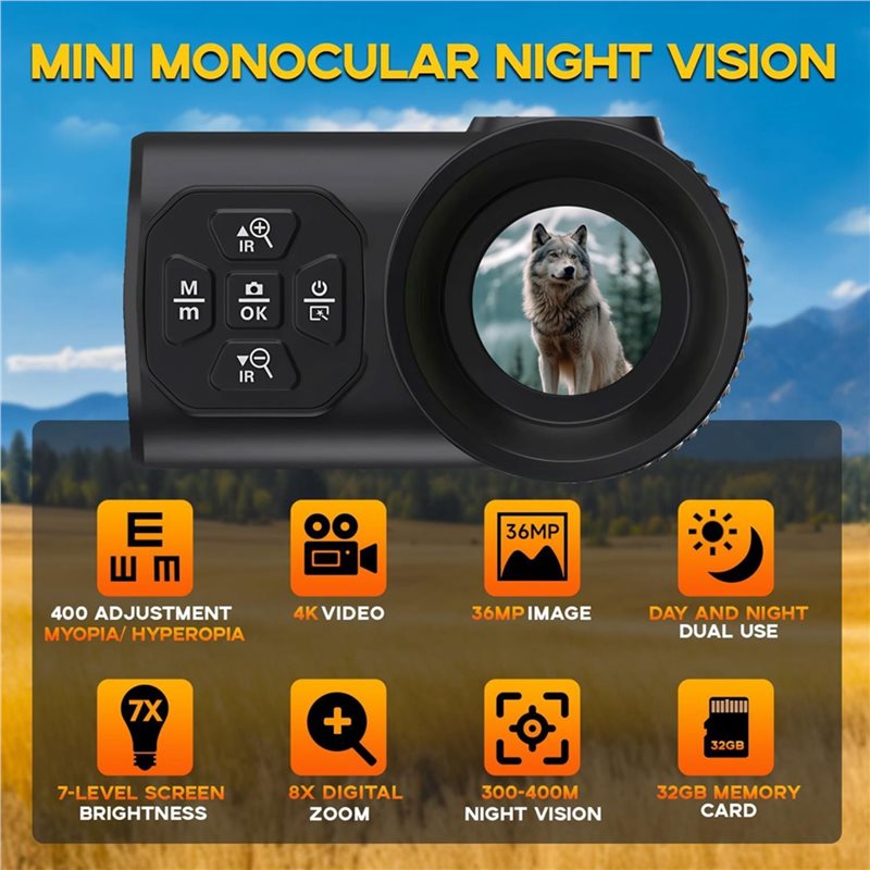 Телескоп A92Z с 8-кратным зумо – обзор и цена Night Vision Monocular 8X
