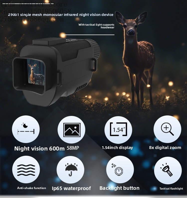 Тепловизионный монокуляр Z9001 – обзор и цена Night Vision Monocular 8X