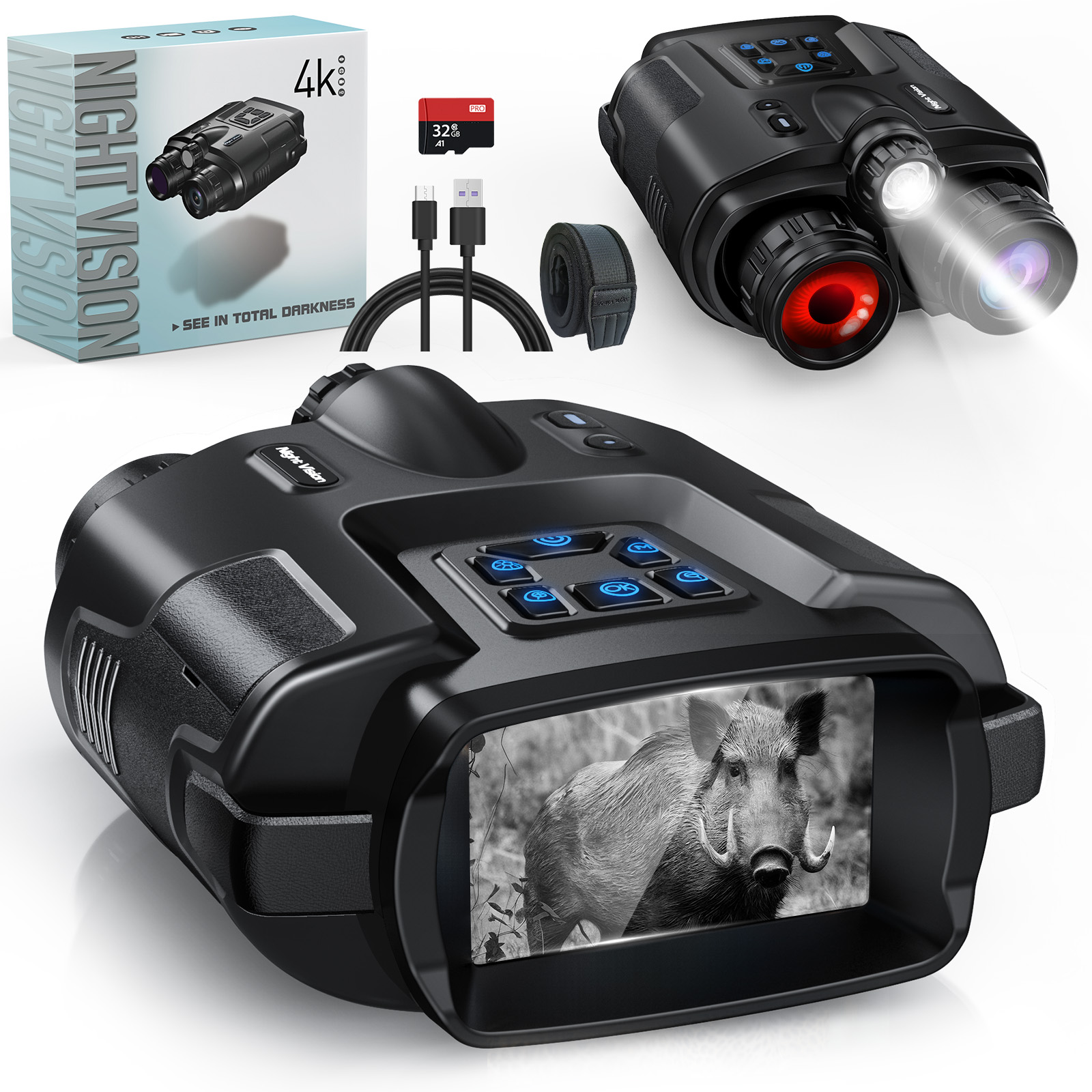 Бинокль ночного видения 4K с И – обзор и цена Digital Night Vision Binoculars 4K