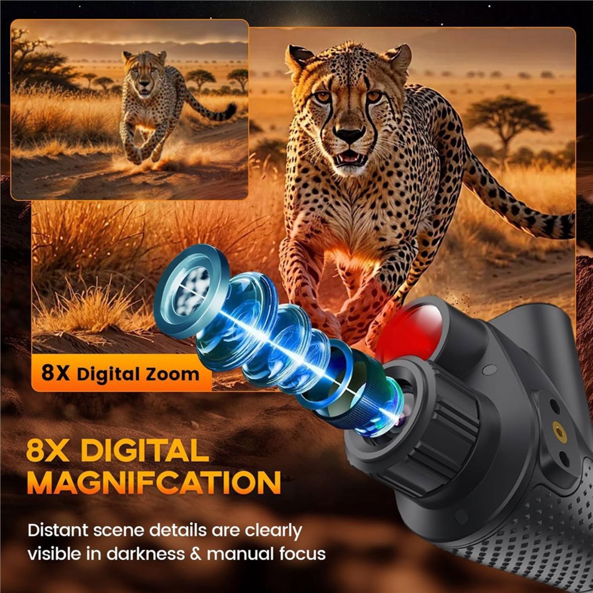 С Новым годом! 4K монокуляр но – обзор и цена Night Vision Monocular 8X