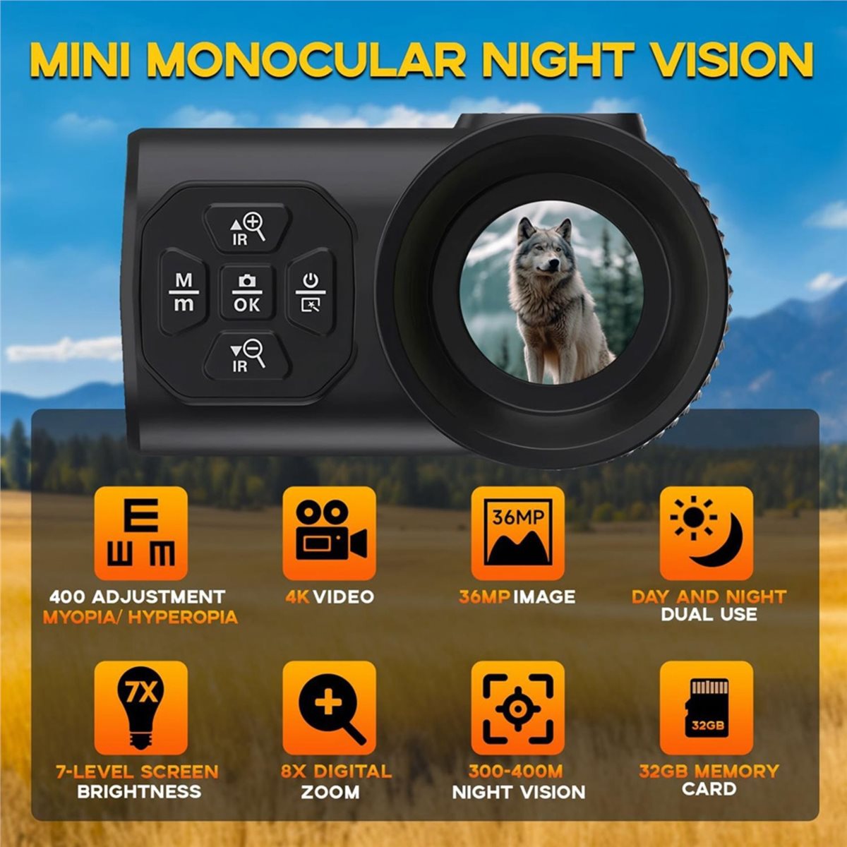 С Новым годом! 4K монокуляр но – обзор и цена Night Vision Monocular 8X