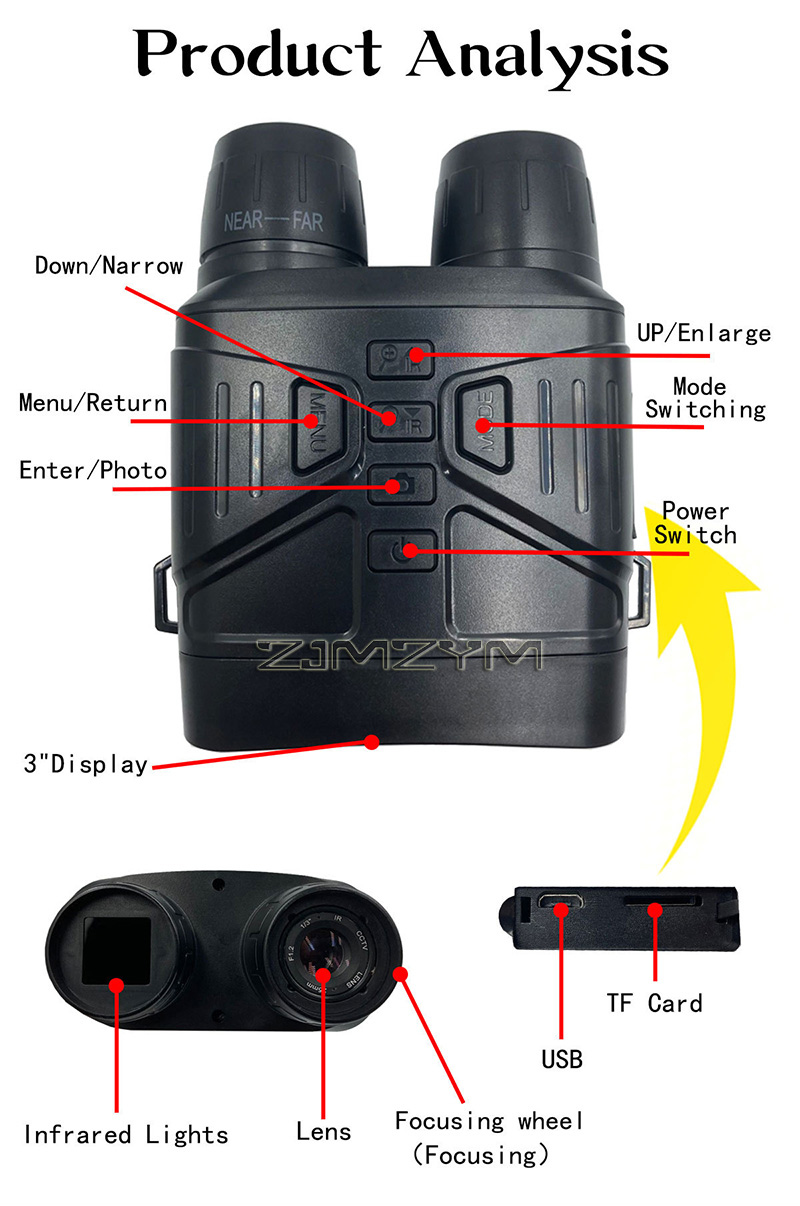 Бинокль с 5-кратным цифровым з – обзор и цена Digital Night Vision Binoculars 4K