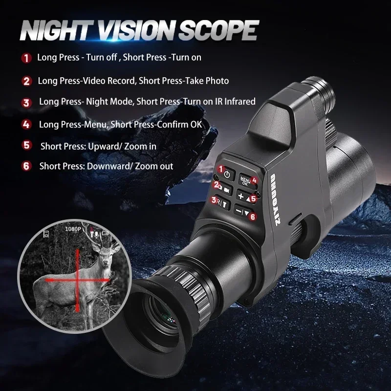 Монокулярная Цифровая видеокам – обзор и цена Night Vision Monocular 1080P