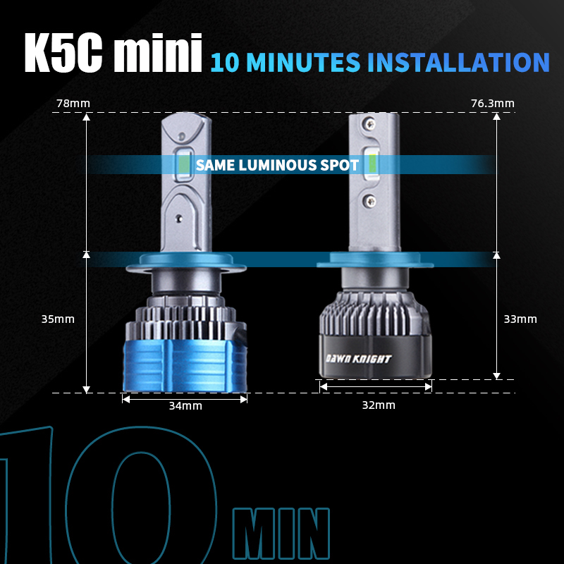 DAWNKNIGHT K5C Mini 40W H7 H4  – обзор и цена Night Vision Goggles Gen 3