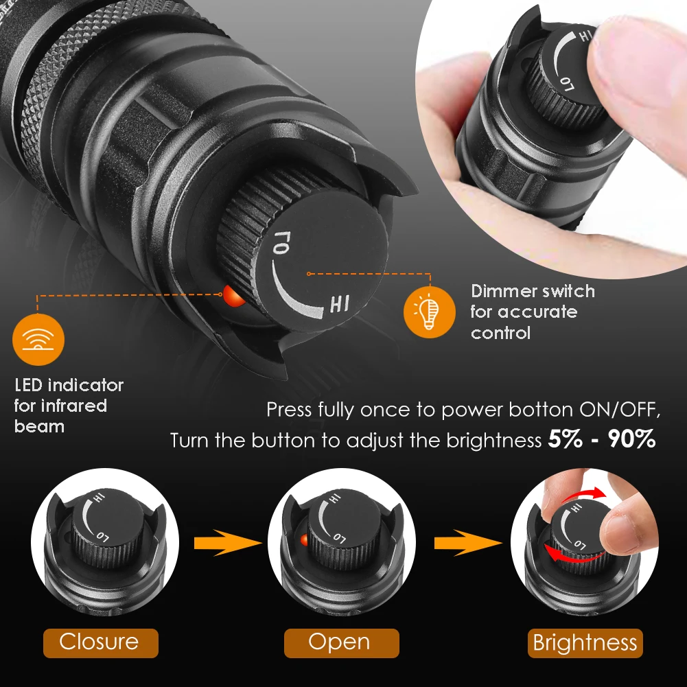 UniqueFire 2001D Vcsel 940NM 8 – обзор и цена Ir Illuminator 850Nm Flashlight